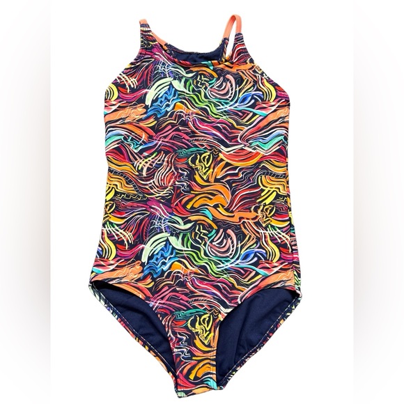 Athleta Other - ATHLETA GIRL FIELD DAY one piece racerback colorful swimsuit swimwear XL/14 NWT